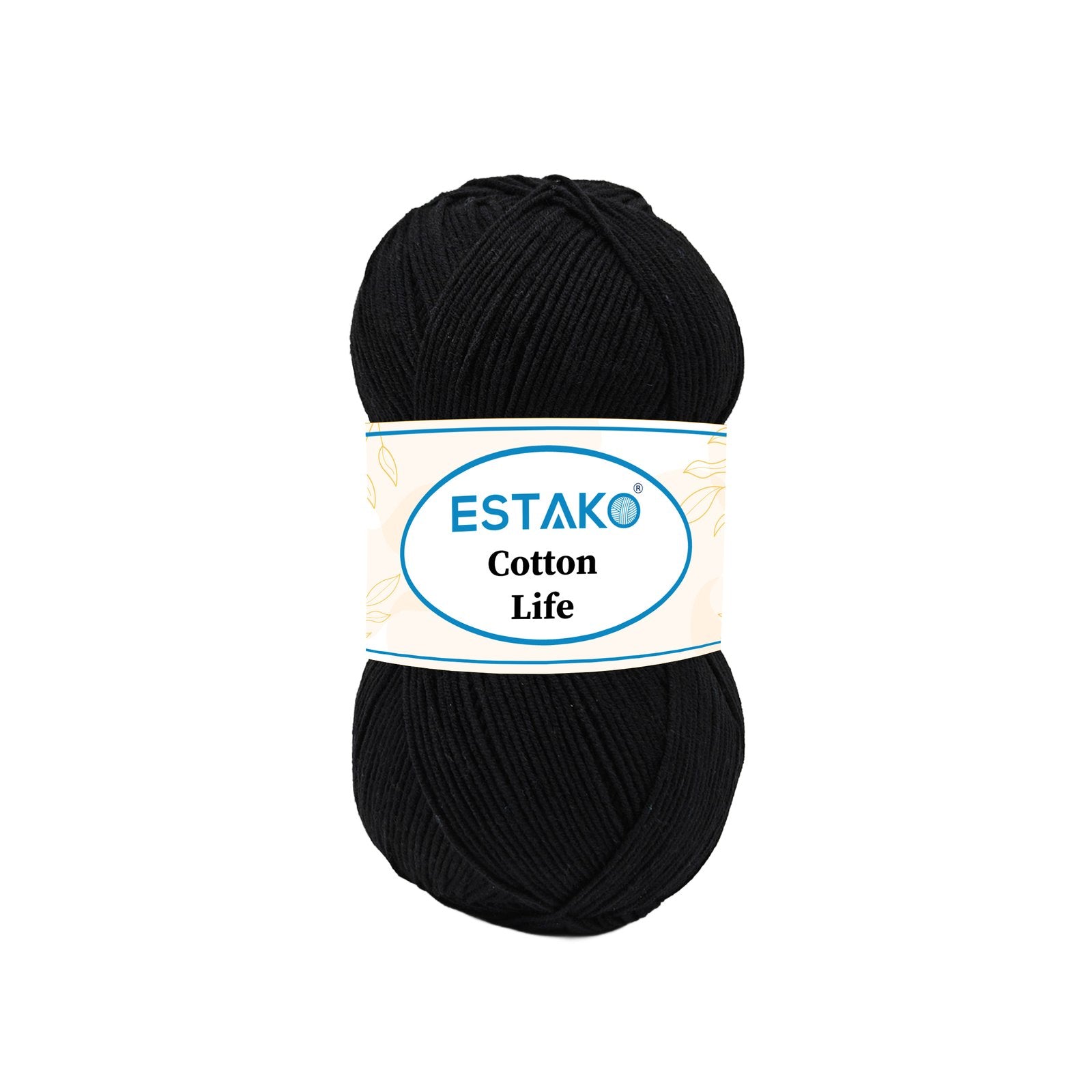 Cotton Life 6500 - Black yarn | Estako Yarns