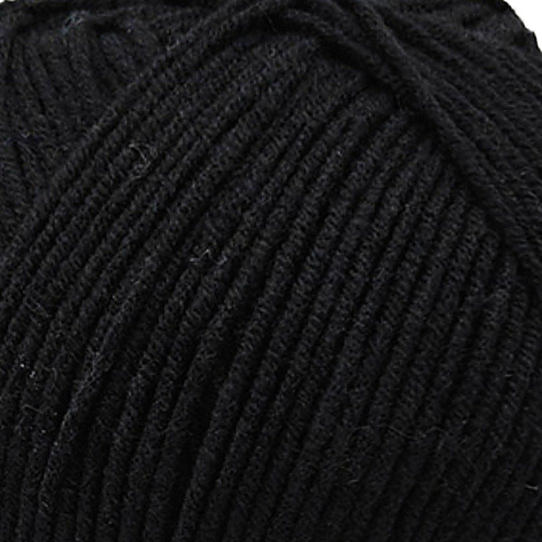 Cotton Life 6500 - Black yarn close up | Estako Yarns